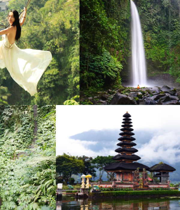 Adventure of Bali Swing Nungnung Waterfall Ulundanu Temple Leke Leke Waterfall
