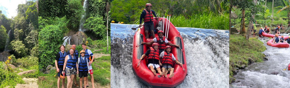 White water rafting at Telaga Waja River
