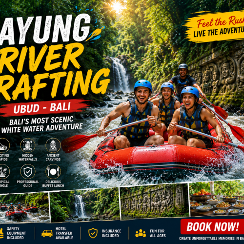 White water rafting on the Ayung River in Bali