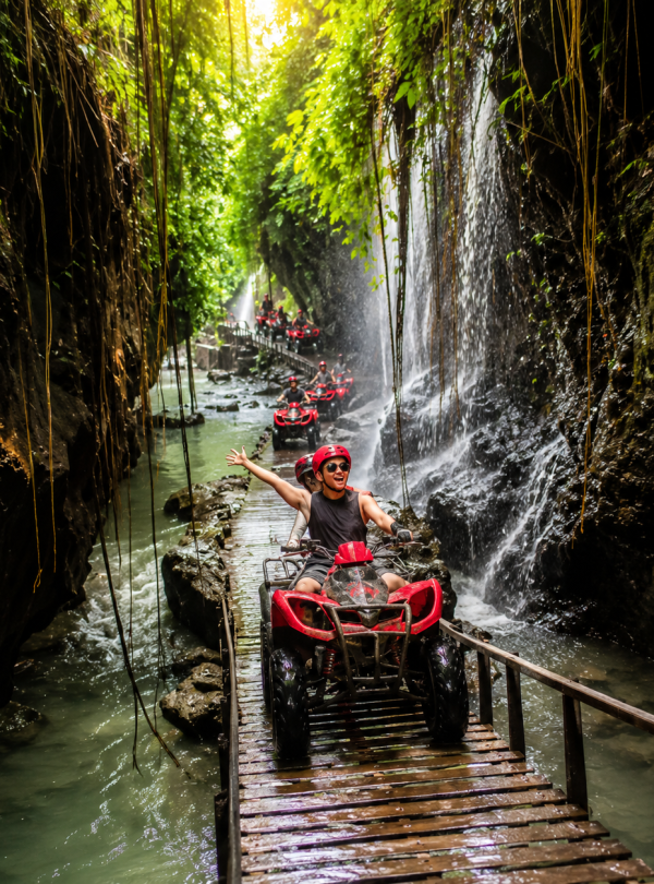Bali ATV riding through rice fields
