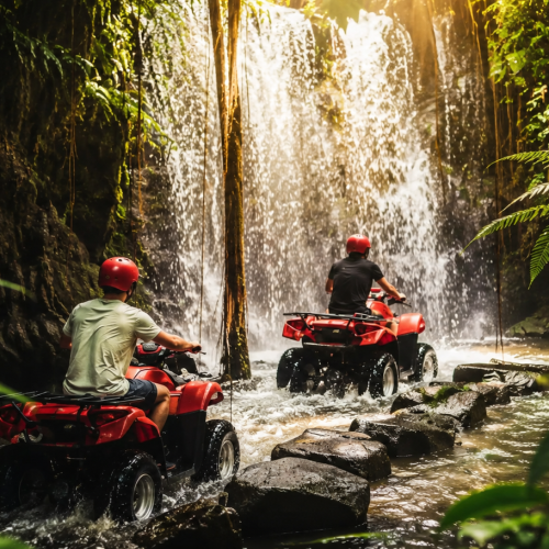 ubud atv bali waterfall
